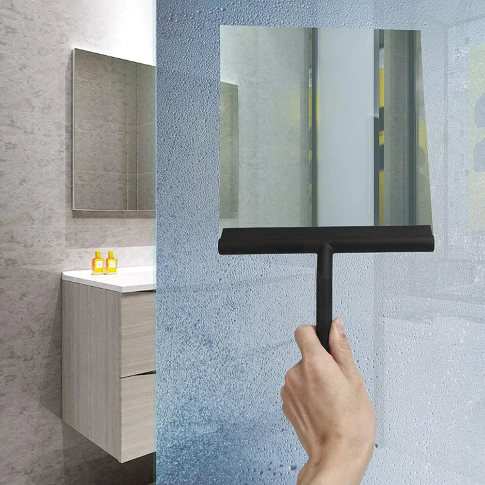 Raclette de nettoyage de verre avec support pour douche et miroir