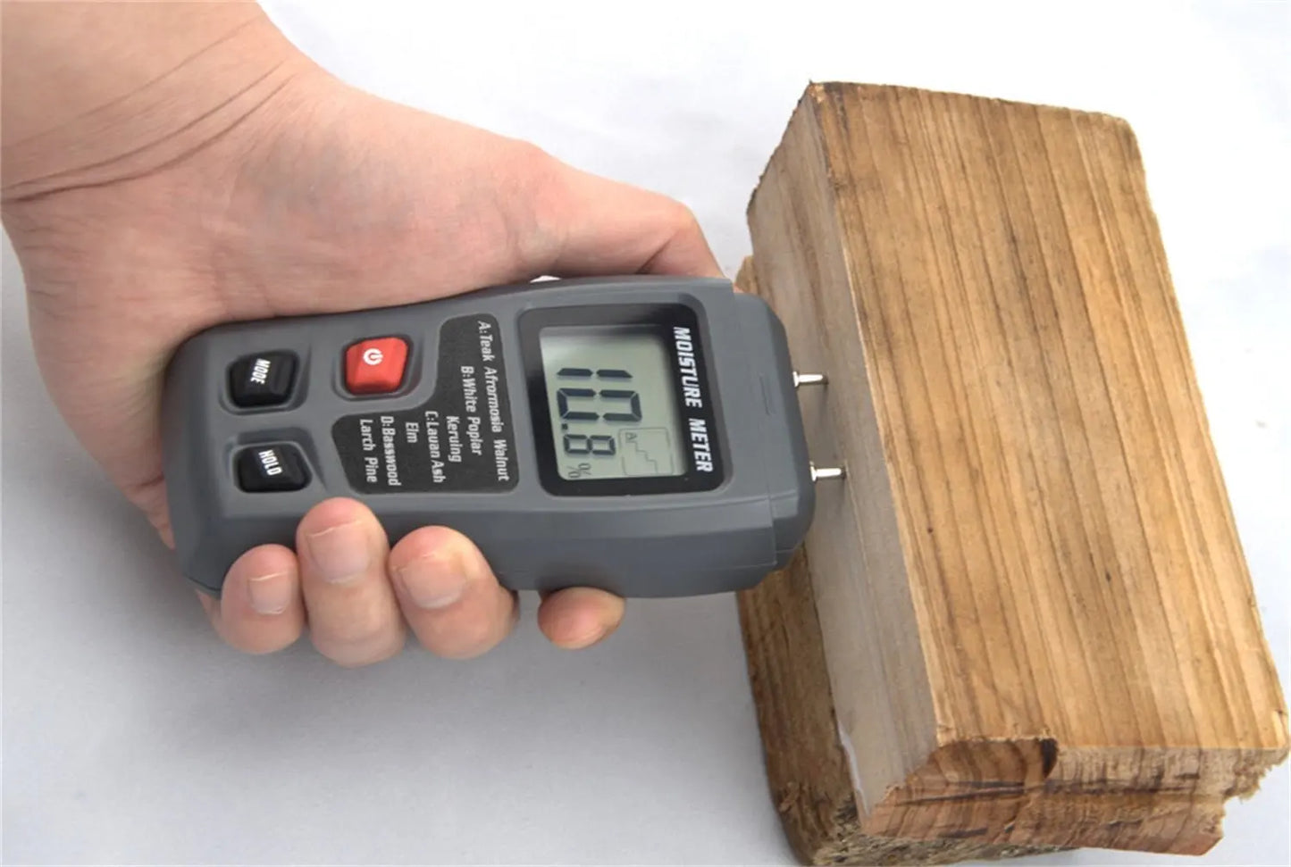 Humidimètre numérique EMT01 pour bois 0-99.9% - Précision optimale