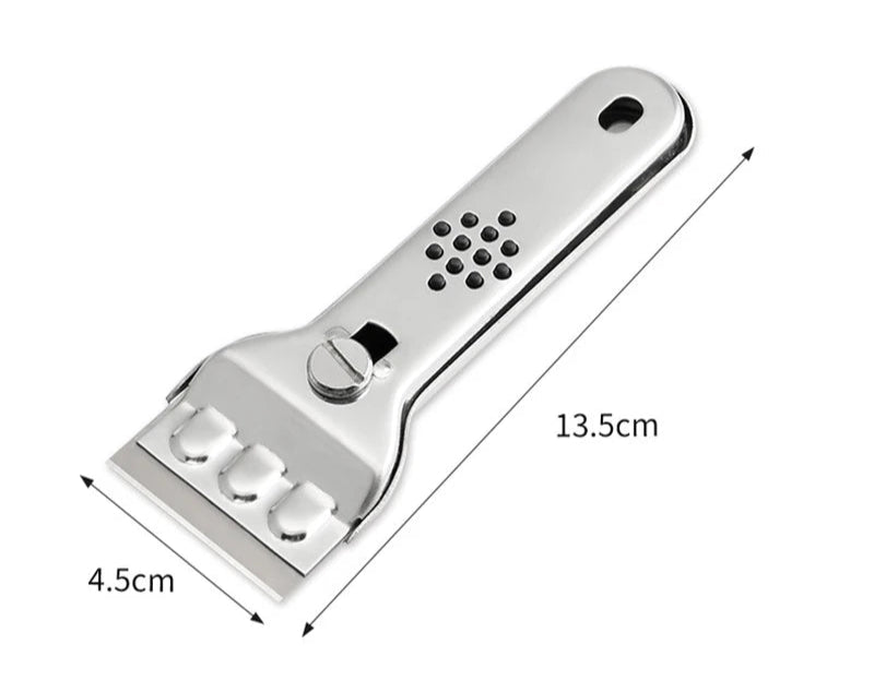 Grattoir en Acier inoxydable pour Nettoyage de carreaux et surfaces