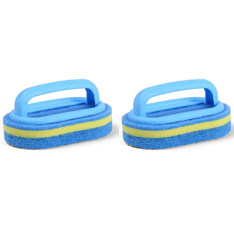 Brosse éponge avec poignée pour nettoyer carrelage cuisine et salle de bain