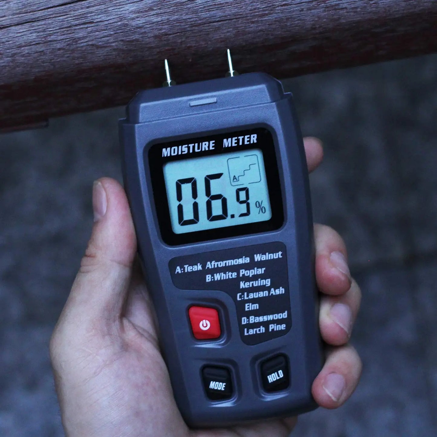 Humidimètre numérique EMT01 pour bois 0-99.9% - Précision optimale