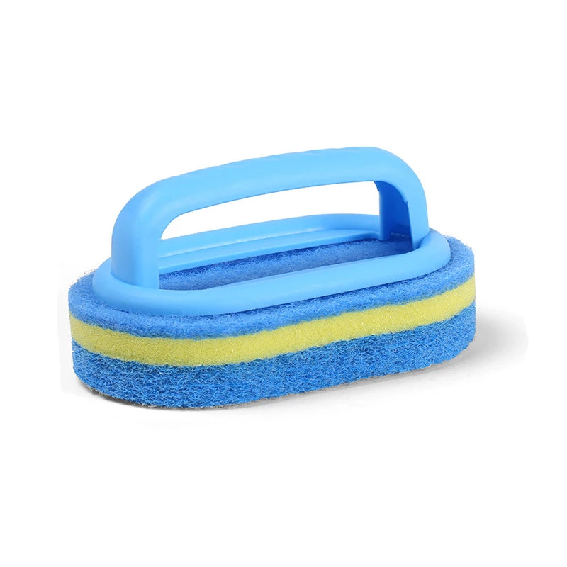 Brosse éponge avec poignée pour nettoyer carrelage cuisine et salle de bain