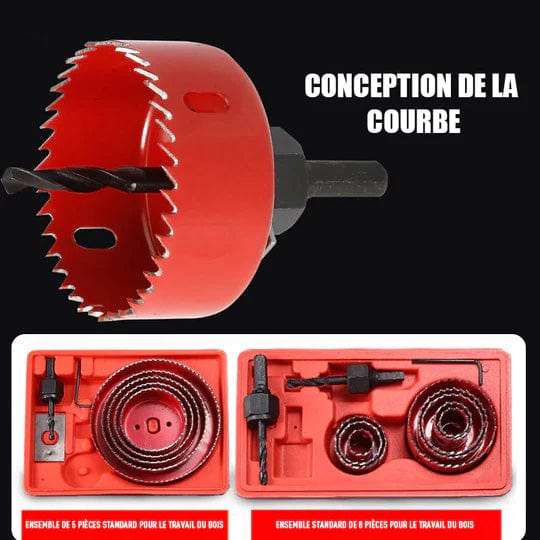 Kit de scies cloches pour ingénieurs bricoleurs 13 pièces