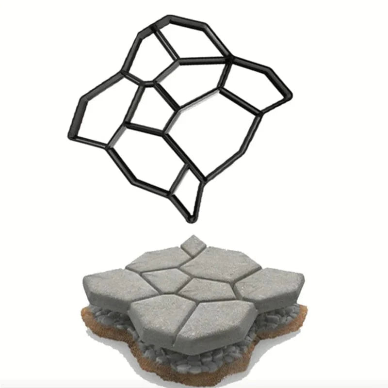 Moule à Pavé Haut de Gamme pour Aménagement de Chemins de Jardin - S (34x34x4 cm) - Plumzi
