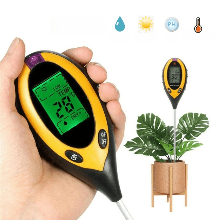 PH-mètre de Sol Numérique Multifonction 4 en 1 - Précision et Fiabilité