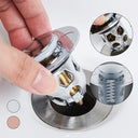 Bouchon Universel de Vidange pour Lavabo - Argent - Plumzi