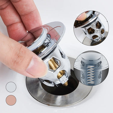 Bouchon Universel de Vidange pour Lavabo - Argent - Plumzi