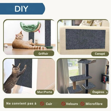 Mur Auto-Adhésif Anti-Rayures pour Canapé - Noir / 30x30CM - Plumzi