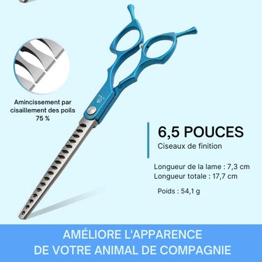 Kit de Ciseaux de Toilettage Professionnels pour Animaux – Acier Inoxydable de Haute Précision - Vert - Plumzi