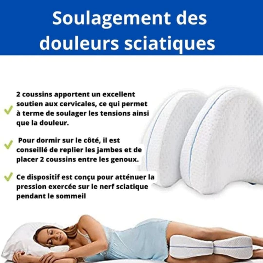 Coussin antidouleur pour Genoux - Soulagement des Douleurs Lombaires : Confort et Qualité