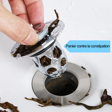 Bouchon Universel de Vidange pour Lavabo - Argent - Plumzi