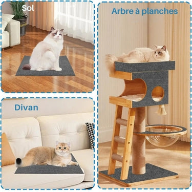 Mur Auto-Adhésif Anti-Rayures pour Canapé - Noir / 30x30CM - Plumzi
