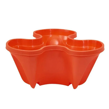 Pot en tour de fleur vertical empilable - Lot de 3 - Rouge - Plumzi