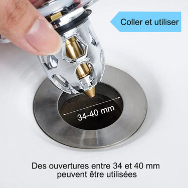 Bouchon Universel de Vidange pour Lavabo - Argent - Plumzi