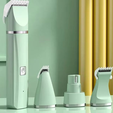 Kit de toilettage 4 en 1 pour chien - Tondeuse à poils - Vert - Blanc - Vert - Plumzi