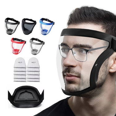 Masque de Protection Facial avec Filtre - Noir - Plumzi