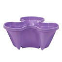 Pot en tour de fleur vertical empilable - Lot de 3 - Violet - Plumzi