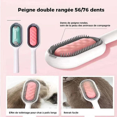 Brosse à poil pour animaux de compagnie avec réservoir d'eau - Vert - Plumzi