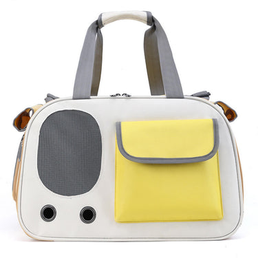 Sac de Transport pour Chat avec Poignée Confortable et Poche Latérale - Jaune - Plumzi