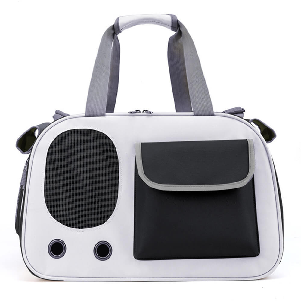 Sac de Transport pour Chat avec Poignée Confortable et Poche Latérale