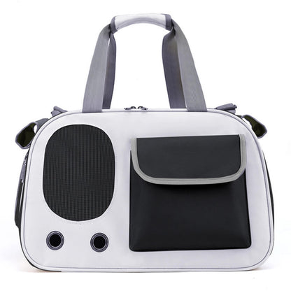 Sac de Transport pour Chat avec Poignée Confortable et Poche Latérale