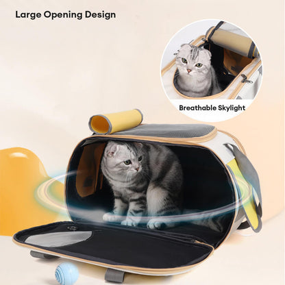 Sac de Transport pour Chat avec Poignée Confortable et Poche Latérale