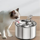 Fontaine à eau pour chat et chien avec capteur de mouvement - Avec capteur + 1 filtre - Plumzi