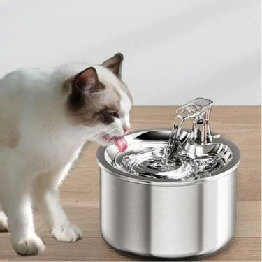 Fontaine à eau pour chat et chien avec capteur de mouvement - Avec capteur + 1 filtre - Plumzi
