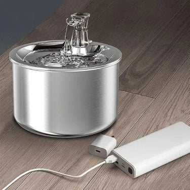 Fontaine à eau pour chat et chien avec capteur de mouvement - Avec capteur + 1 filtre - Plumzi