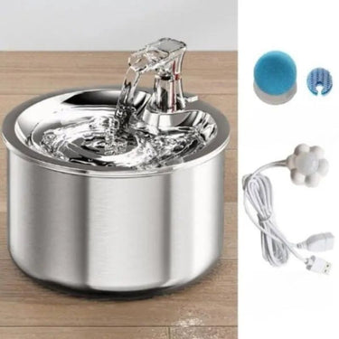 Fontaine à eau pour chat et chien avec capteur de mouvement - Avec capteur + 1 filtre - Plumzi