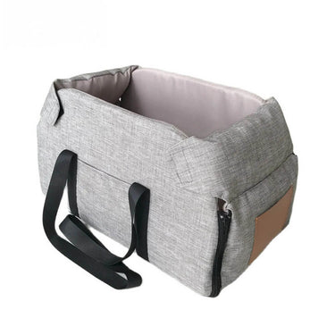Lit de Voiture pour Chats et Chiens avec Siège Détachable et Antidérapant - Gris / Moyen - Plumzi