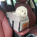 Lit de Voiture pour Chats et Chiens avec Siège Détachable et Antidérapant - Gris / Moyen - Plumzi
