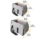 Lit de Voiture pour Chats et Chiens avec Siège Détachable et Antidérapant - Gris / Moyen - Plumzi