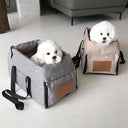Lit de Voiture pour Chats et Chiens avec Siège Détachable et Antidérapant - Gris / Moyen - Plumzi