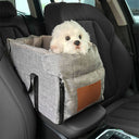 Lit de Voiture pour Chats et Chiens avec Siège Détachable et Antidérapant - Gris / Moyen - Plumzi