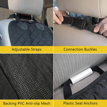 Housses de Siège Auto Avant pour Chien 100% Imperméables - SUV & Camions - Gris / 106x50cm - Plumzi
