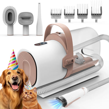 Kit de Toilettage Électrique Pro avec Vacuum pour Chats et Chiens 2.5L