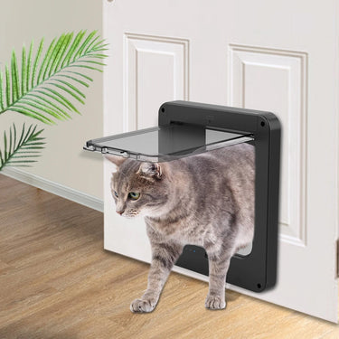 Chatière pour Chat Verouillable à Rotation Automatique 4 Directions