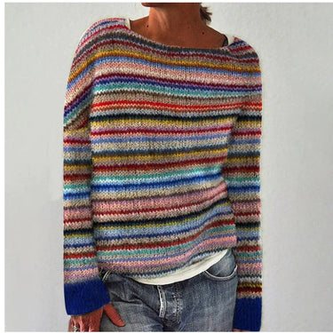 Pull élégant à col rond en maille pour un style raffiné