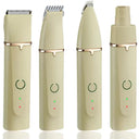 Kit de Tondeuse pour Chien 4-en-1 Sans Fil Premium – Silencieux et Étanche - Blanc - Plumzi