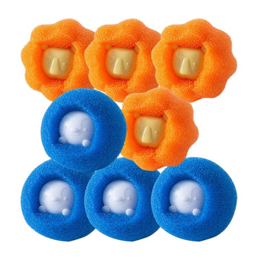 6x Boule de lessive Magique - Attrape poils - Bleu A - Plumzi