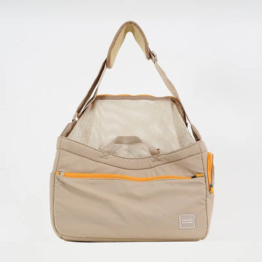 Sac à bandoulière pour animaux de compagnie - Pratique et Élégant - Khaki / M - Plumzi