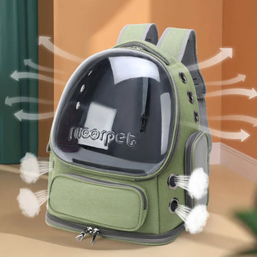 Sac de transport Transparent pour animaux - Confort et Praticité - Gris - Plumzi