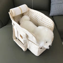 Sac à main portable pour chat et chien - Confort et sécurité - Beige - Plumzi