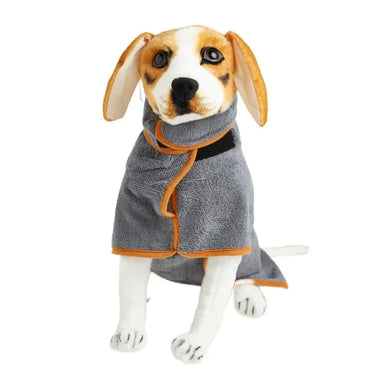 Peignoir pour chien - Serviette douce et absorbante pour tous chiens - Marron / L - Plumzi