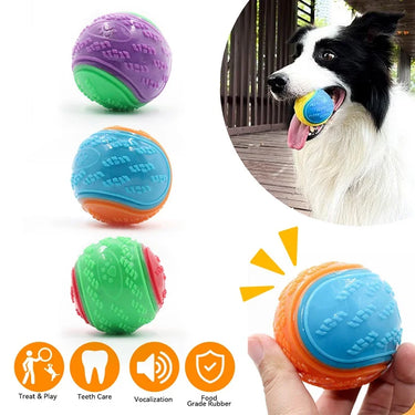 Balle interactive résistante pour chien en TPR - Bleu - Plumzi