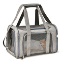 Sac de Transport Latéral Souple pour Chien et Chat - Approuvé Aéroport - GRIS / L (50x34x34cm) - Plumzi