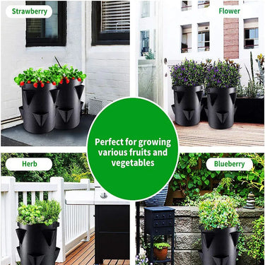Sac de Culture Réspirable pour fraises tomates et fleurs - Vert / 5 Gallons 20x25cm / 1 - Plumzi