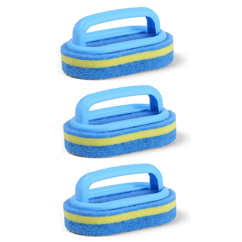 Brosse éponge avec poignée pour nettoyer carrelage cuisine et salle de bain