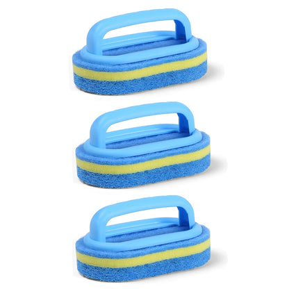 Brosse éponge avec poignée pour nettoyer carrelage cuisine et salle de bain